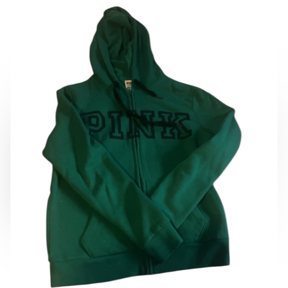 PINK Victoria's Secret Green Zip-Up Jacket